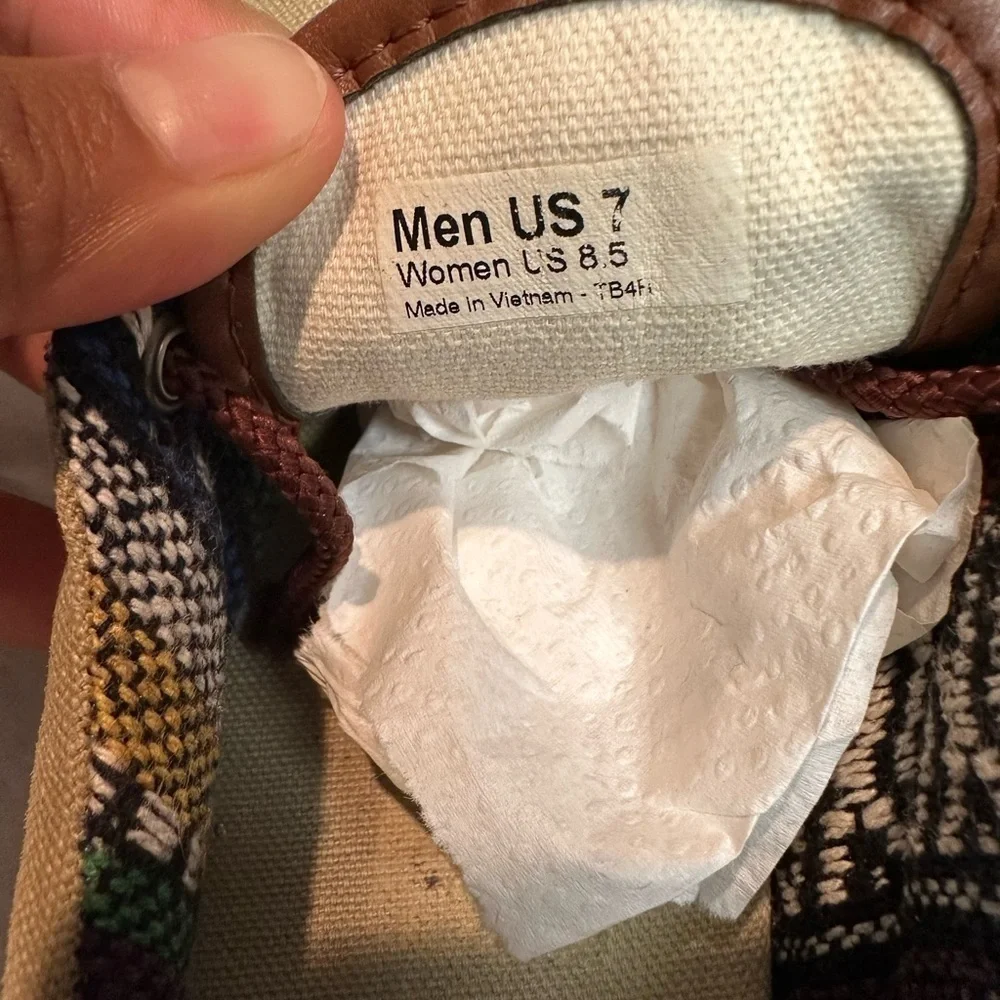 Vans Tan Canvas Sneakers with Brown Accents